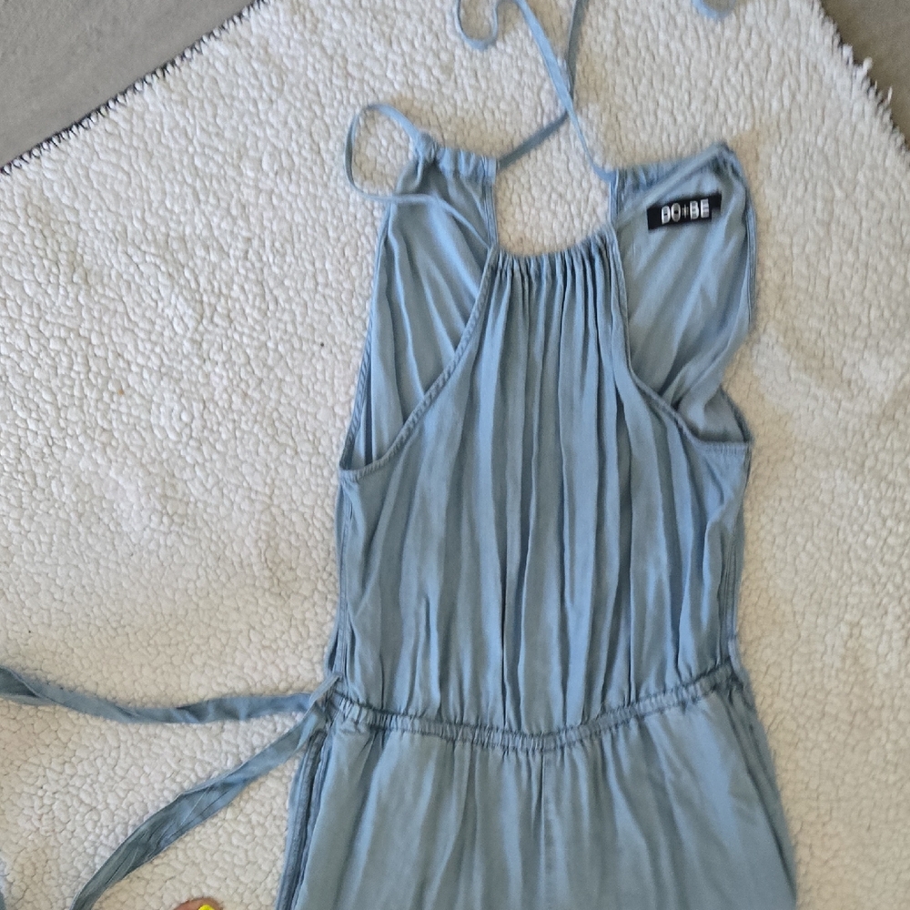 DO+BE Blue Chambray Cropped Jumpsuit – Size M‎ - Picture 5 of 6